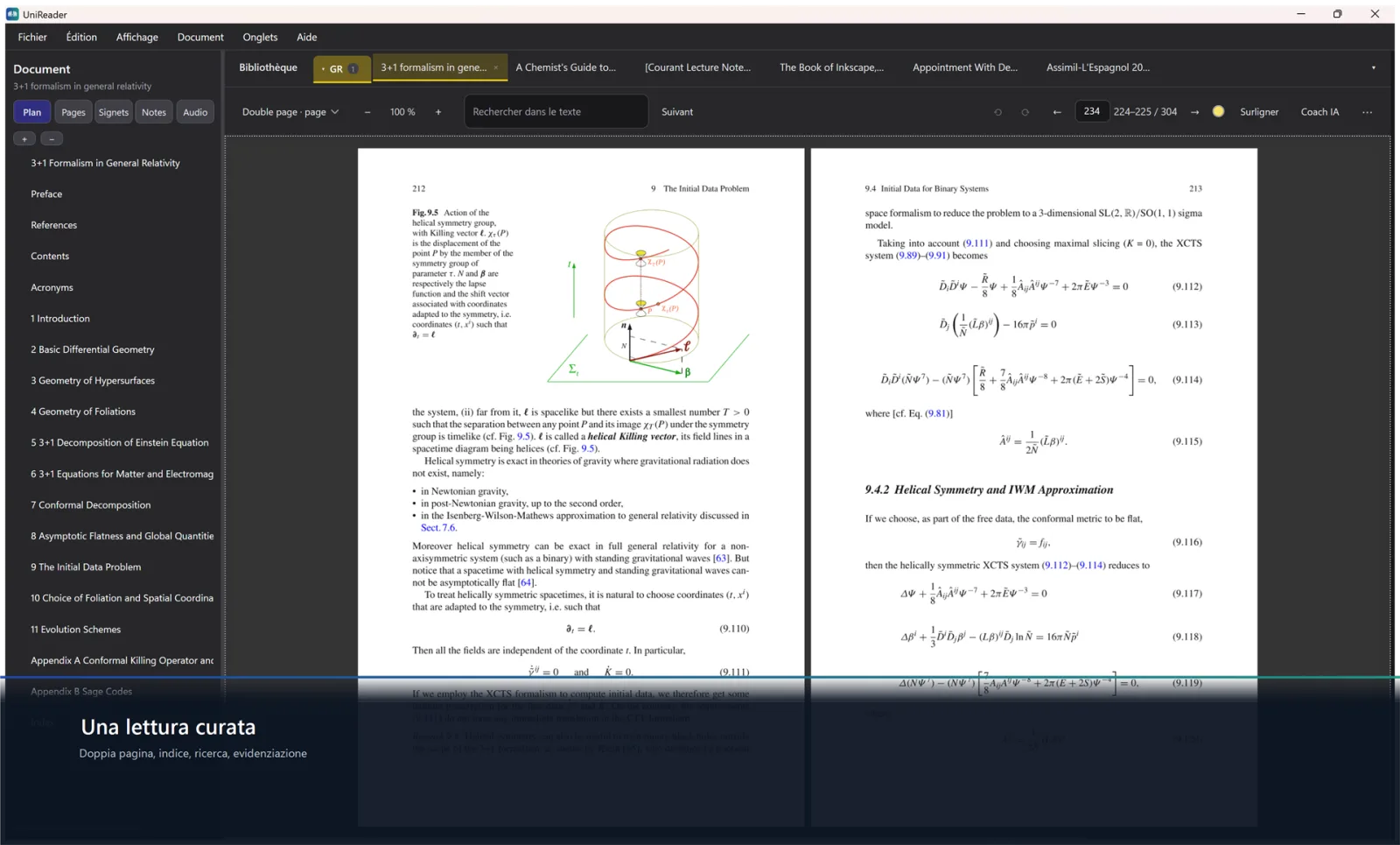 Schermata di UniReader